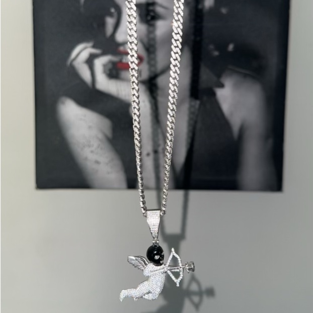 Moissanite Diamond Cupid Necklace